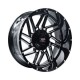 Paquete de 4 Rines 22X12 5-127/139.7 XP WHEELS Mod: FC227 ET-44 CB87.1 BLACK MACHINE FACE