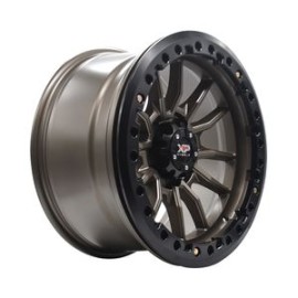 Paquete de 4 Rines 18X9 6-135 XP WHEELS Mod: 345 ET0 CB108.2 SATIN DESERT SAND WITH SATIN BLACK RING AND SATIN DESERT