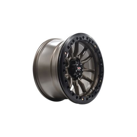Paquete de 4 Rines 17X9 6-135 XP WHEELS Mod: 345 ET0 CB108.2 SATIN DESERT SAND WITH SATIN BLACK RING AND SATIN DESERT