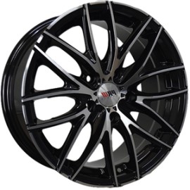 Paquete de 4 Rines 16X7 5-113 PRW Mod: P140 ET42 CB73.1 BLACK MACHINE FACE