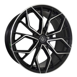 Paquete de 4 Rines 20X10 5-120/ VAXZO MOD: FC205558 ET40 CB72.5 GLOSS BLACK MACHINE FACE