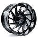 Paquete de 4 Rines 20X10 5-127/139.7 XP WHEELS Mod: FC316 ET-12 CB87.1 GLOSS BLACK MILLED