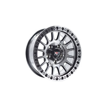 Paquete de 4 Rines 15X8 5-127 XP WHEELS Mod: FC0370 ET0 CB78.1 BLACK MACHINE FACE