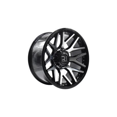 Paquete de 4 Rines 20X10 8-170 R1 SPORT Mod: 2730 ET19 CB125.1 BLACK MF MILLING SPOKES