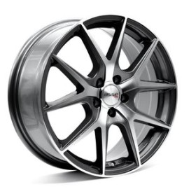 Paquete de 4 Rines 17X7 5-100 ASSE Mod: FCD1795 ET38 CB73.1 GUN METAL MACHINE FACE