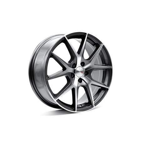 Paquete de 4 Rines 17X7 5-100 ASSE Mod: FCD1795 ET38 CB73.1 GUN METAL MACHINE FACE