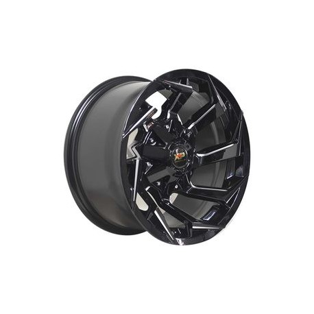 Paquete de 4 Rines 20X9.5 5-127/139.7 XP WHEELS Mod: FC305 ET-10 CB87.1 GLOSS BLACK MILLED