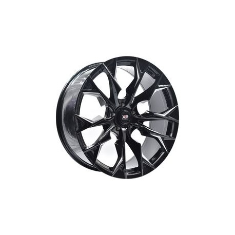 Paquete de 4 Rines 22X10 5-139.7 XP WHEELS Mod: FC0365 ET10 CB77.8 GLOSS BLACK MILLED